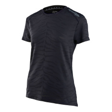 TLD DÁMSKÝ DRES S KRÁTKÝM RUKÁVEM LILIUM TIGER JACQUARD BLACK (35792100)
