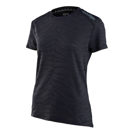 TLD DÁMSKÝ DRES S KRÁTKÝM RUKÁVEM LILIUM TIGER JACQUARD BLACK (35792100)