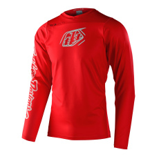 TLD DRES S DLOUHÝM RUKÁVEM SKYLINE CHILL ICONIC FIERY RED (35393102)
