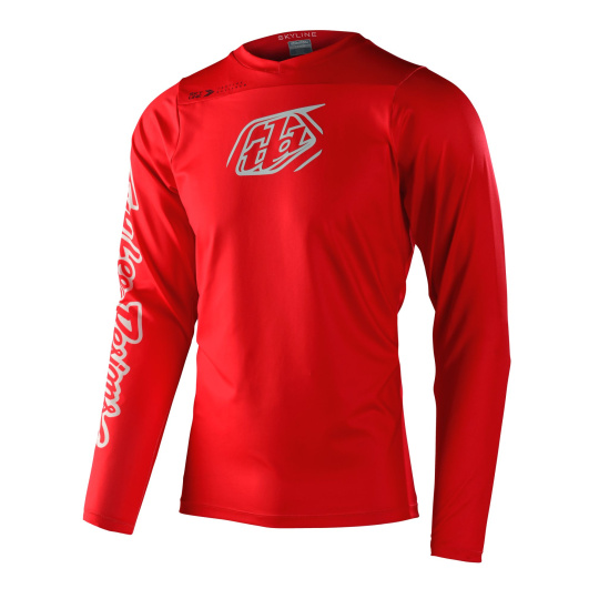 TLD DRES S DLOUHÝM RUKÁVEM SKYLINE CHILL ICONIC FIERY RED (35393102)