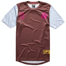 TLD DRES S KRÁTKÝM RUKÁVEM FLOWLINE FLIPPED CHOCOLATE (33547900)