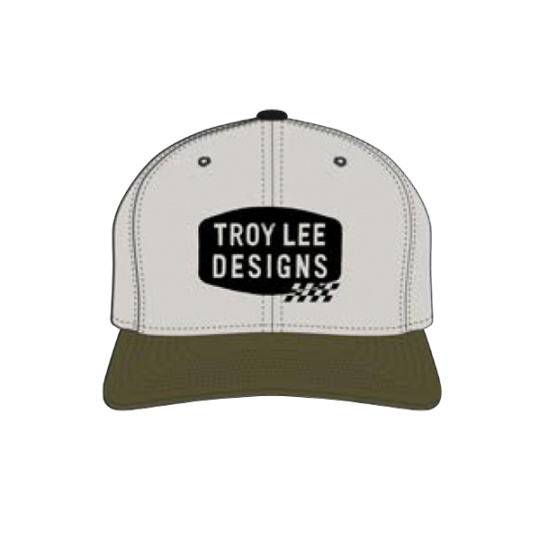 TLD KŠILTOVKA CURVED SNAPBACK STAMP VINTAGE WHITE / OLIVE (76689700)