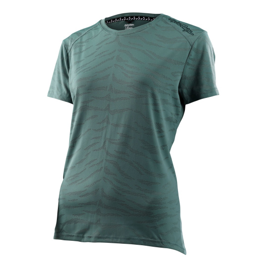 TLD DÁMSKÝ DRES S KRÁTKÝM RUKÁVEM LILIUM TIGER JACQUARD STEEL GREEN (35792101)