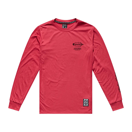 TLD PÁNSKÝ DRES S DLOUHÝM RUKÁVEM SKYLINE RIDE TEE FEATHERED EMBER RED (38384000)