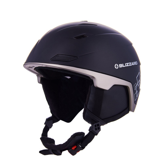 BLIZZARD Double ski helmet, black matt/gun metal/silver squares, 2022