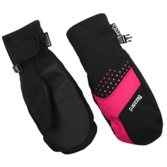 BLIZZARD Mitten junior ski gloves, black/pink, 2023