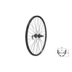 KELLYS Zapletené kolo zadní KLS DRAFT DSC R, 27,5", black KELLYS Zapletené kolo zadní KLS DRAFT DSC R, 27,5", black