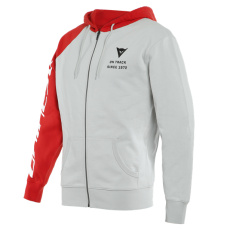 Mikina DAINESE PADDOCK FULL ZIP HOODIE šedo/červeno/černá