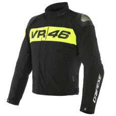 Moto bunda DAINESE VR46 PODIUM D-DRY černo/neonově žlutá