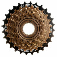 7-kolo SHIMANO MF-TZ500 14-28 zubů, hnědé/černé v krabičce