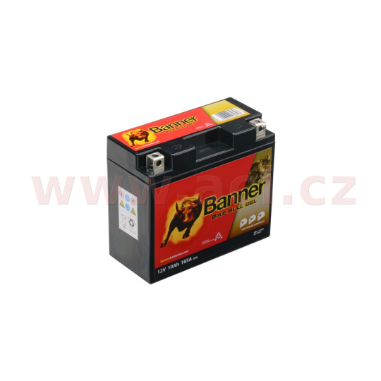 baterie gelová 12V, YT12B-4, YT12B-BS, 10Ah, 190A, BANNER Bike Bull GEL 150x70x130