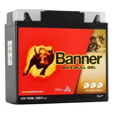 baterie gelová 12V, 51913, 18Ah, 250A, BANNER Bike Bull GEL 181x76x173