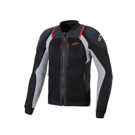 bunda TROOP-AIR PRO, ALPINESTARS (černá/světle šedá/červená) 2026 bunda TROOP-AIR PRO, ALPINESTARS (černá/světle šedá/červená) 2026