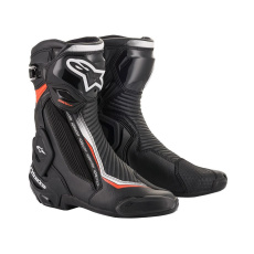 boty SMX PLUS 2, ALPINESTARS (černá/bílá/ červená fluo) 2025