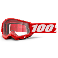 ACCURI 2, 100% OTG brýle červené, čiré plexi