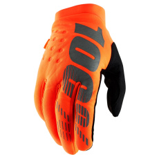 rukavice BRISKER, 100% (fluo oranžová/černá)