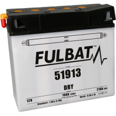 baterie 12V, 51913, 19Ah, 210A, konvenční 186x82x171, FULBAT (vč. balení elektrolytu)