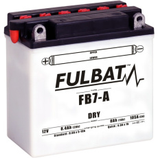 baterie 12V, YB7-A, 8Ah, 105A, konvenční 135x75x133 FULBAT(vč. balení elektrolytu)