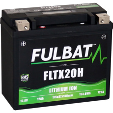 lithiová baterie LiFePO4 YTX20-BS FULBAT 12V, 12Ah, 720A, hmotnost 1,12 kg, 175x87x155 nahrazuje typy: (YTX20-BS)