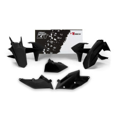 sada plastů KTM, RTECH (černá, 5 dílů, vč. levého krytu vzduch filtru)