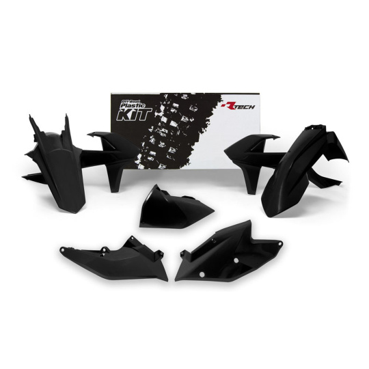 sada plastů KTM, RTECH (černá, 5 dílů, vč. levého krytu vzduch filtru)