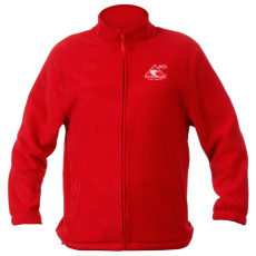Mikina ACI červená fleece na zip 285 g
