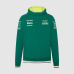 Týmová mikina s kapucí Aston Martin F1 Team zelená - M