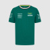 Dětské týmové tričko Aston Martin F1 Team zelené - 152 CM
