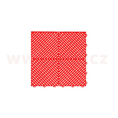 plastová dlaždice žebrovaná 40x40x1,8 cm PVC (červená)