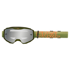 O´Neal brýle B-10 STRIPED zelená/oranžová, silver mirror