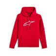 mikina AGELESS HOODIE 3, ALPINESTARS (červená/bílá)