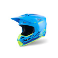 přilba S-M3 FORCE, ALPINESTARS (modrá/žlutá fluo) 2026