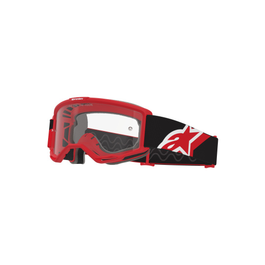 brýle VISION OTG, ALPINESTARS (červená/černá/bílá, čiré plexi) 2026
