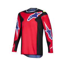 dres FLUID GRID, ALPINESTARS (červená/černá/fialová/žlutá fluo) 2026