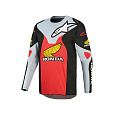 dres RACER VEIL HONDA kolekce, ALPINESTARS (černá/šedá/červená/žlutá) 2026