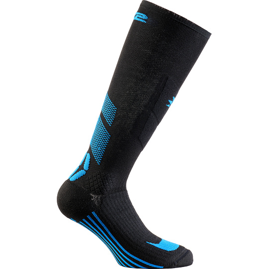 SIXS MOT V3 zesílené podkolenky černá/modrá