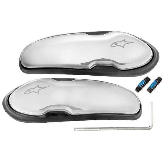 slidery špičky pro boty Supertech R/SMX PLUS/SMX-6/SMX S a SMX-1 R, ALPINESTARS (bílá, slitina hliníku/plast, pár)