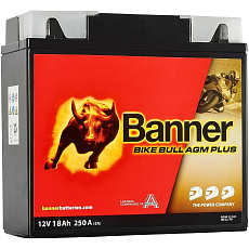 baterie AGM PLUS 12V, BG12-19, 18Ah, 250A, BANNER Bike Bull AGM PLUS 181x76x173