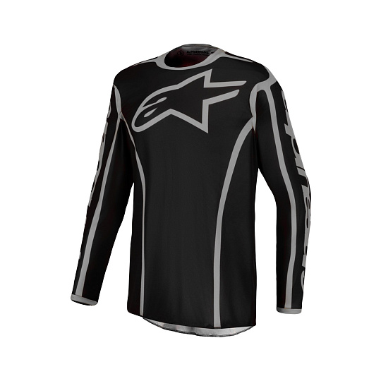 dres FLUID APEX V2, ALPINESTARS (černá/stříbrná) 2027 dres FLUID APEX V2, ALPINESTARS (černá/stříbrná) 2027