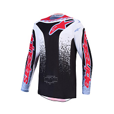 dres FLUID DRAG, ALPINESTARS (černá/bílá/světle modrá/červená fluo) 2027