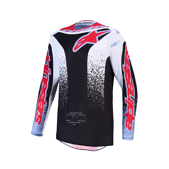 dres FLUID DRAG, ALPINESTARS (černá/bílá/světle modrá/červená fluo) 2027 dres FLUID DRAG, ALPINESTARS (černá/bílá/světle modrá/červená fluo) 2027