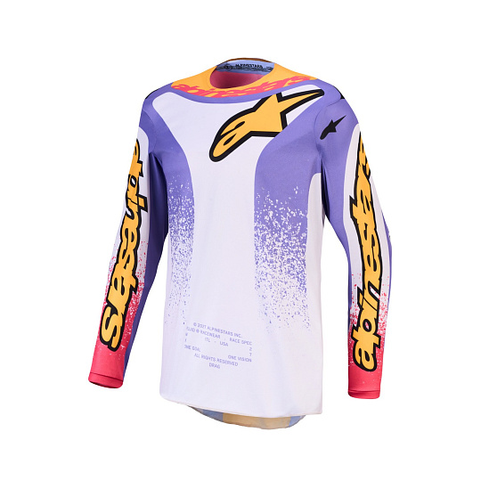 dres FLUID DRAG, ALPINESTARS (světle šedá/fialová/zlatá) 2027 dres FLUID DRAG, ALPINESTARS (světle šedá/fialová/zlatá) 2027