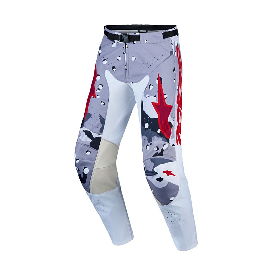 kalhoty RACER AIR LONE, ALPINESTARS (šedá camo/bílá/červená) 2027 kalhoty RACER AIR LONE, ALPINESTARS (šedá camo/bílá/červená) 2027