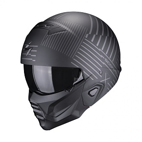 Moto přilba SCORPION EXO-COMBAT II MILES matná černo/stříbrná Moto přilba SCORPION EXO-COMBAT II MILES matná černo/stříbrná