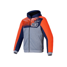 bunda CHROME V2 SPORT HOODIE MM93 kolekce, ALPINESTARS (světle šedá/modrá/červená fluo) 2025 bunda CHROME V2 SPORT HOODIE MM93 kolekce, ALPINESTARS (světle šedá/modrá/červená fluo) 2025