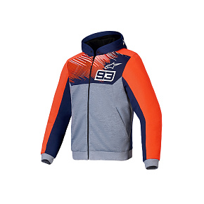 bunda CHROME V2 SPORT HOODIE MM93 kolekce, ALPINESTARS (světle šedá/modrá/červená fluo) 2027 bunda CHROME V2 SPORT HOODIE MM93 kolekce, ALPINESTARS (světle šedá/modrá/červená fluo) 2027
