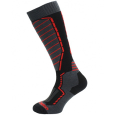 lyžařské ponožky BLIZZARD Profi ski socks, black/anthracite/red