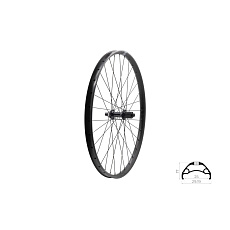 KELLYS Zapletené koleso zadné KLS ASESINO 25 DSC MS R, 28/29", black KELLYS Zapletené koleso zadné KLS ASESINO 25 DSC MS R, 28/29", black