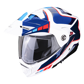 Moto přilba SCORPION ADX-2 CAMINO perleťová bílo/modro/červená S PINLOCKEM Moto přilba SCORPION ADX-2 CAMINO perleťová bílo/modro/červená S PINLOCKEM