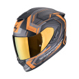 Moto přilba SCORPION EXO-1400 EVO II AIR LINART matná černo/oranžová